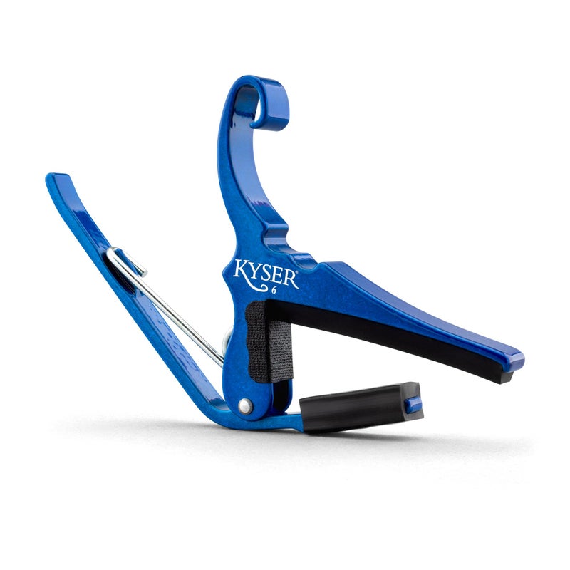 Kyser Quick-Change Guitar Capo for 6-string acoustic guitars, Blue, KG6UA - Image 1